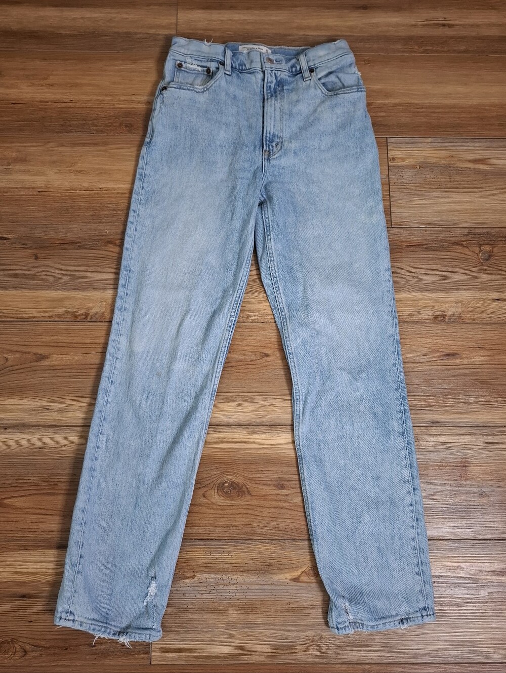 Abercrombie Jeans Womens 27 4r Blue Ultra High Rise 90s Straight Leg Denim